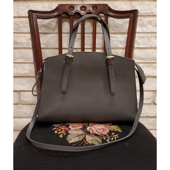 Renata Corsi Handbags - Renata Corsi Grey Leather Handbag/Crossbody